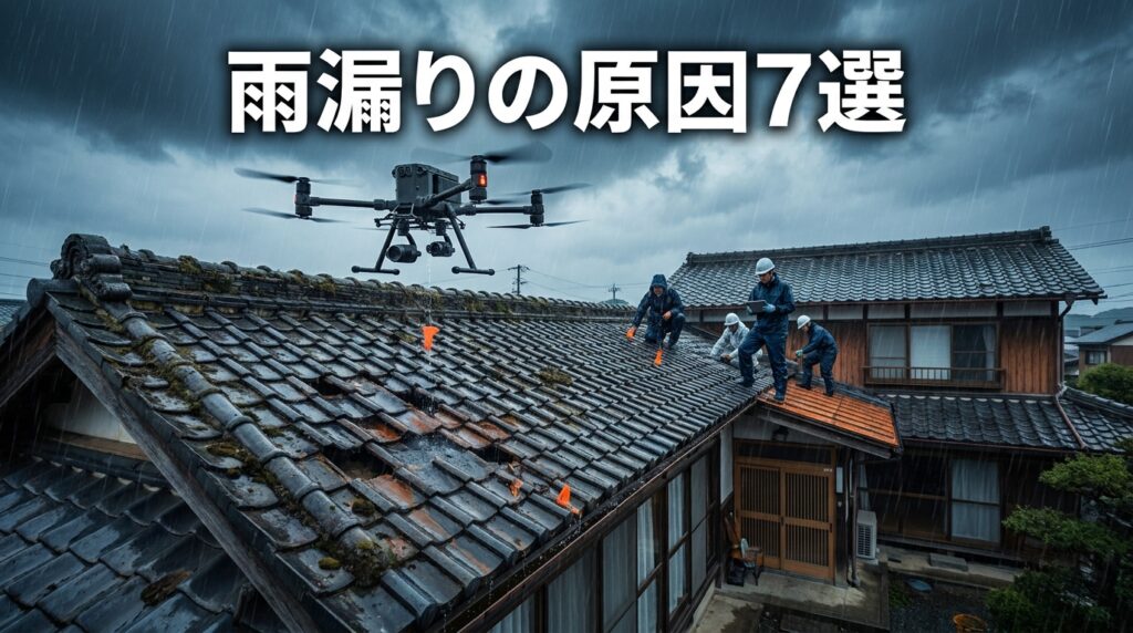 雨漏りの原因7選|放置するとどうなるか専門家が解説