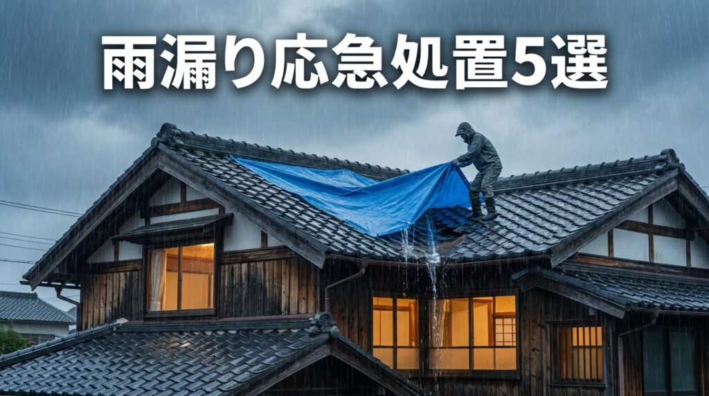 雨漏りの応急処置5選|プロが教える正しい対処法