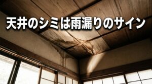 天井のシミは雨漏りのサイン?原因と対処法