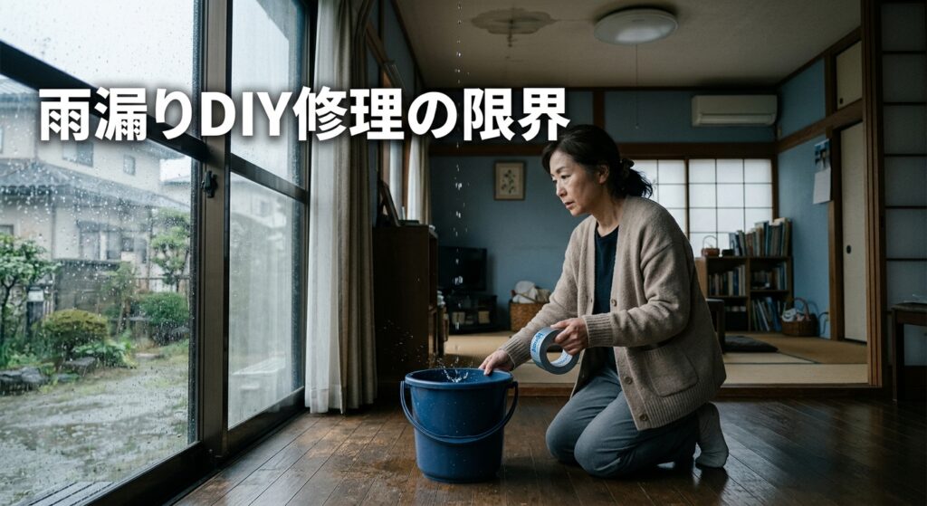 雨漏りはDIYで直せる?自分で修理できる範囲と限界