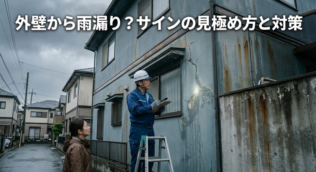 外壁から雨漏り?サインの見極め方と対策
