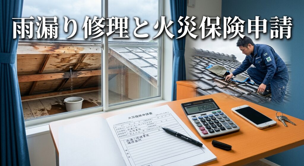 雨漏り修理に火災保険は使える?申請手順と注意点