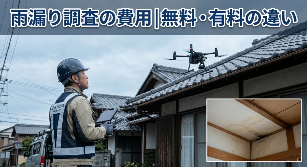 雨漏り調査の費用相場|無料と有料の違い