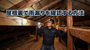 屋根裏で雨漏りを確認する方法|セルフチェック手順