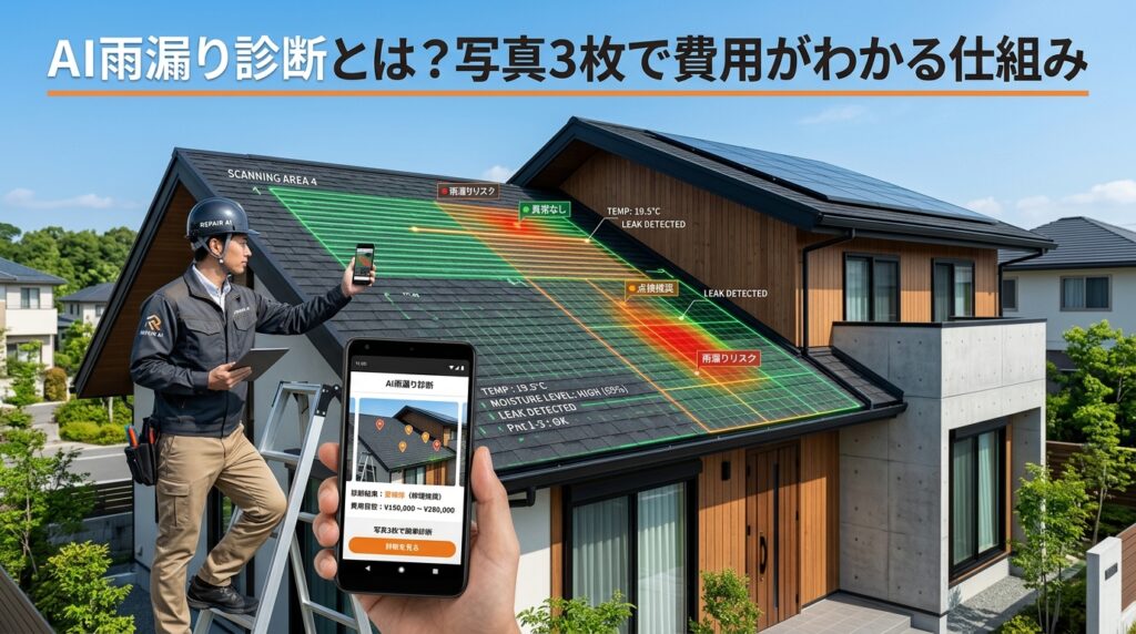 AI雨漏り診断とは?写真3枚で費用がわかる仕組み