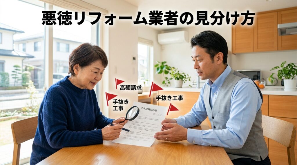 悪徳リフォーム業者の見分け方|7つの危険信号