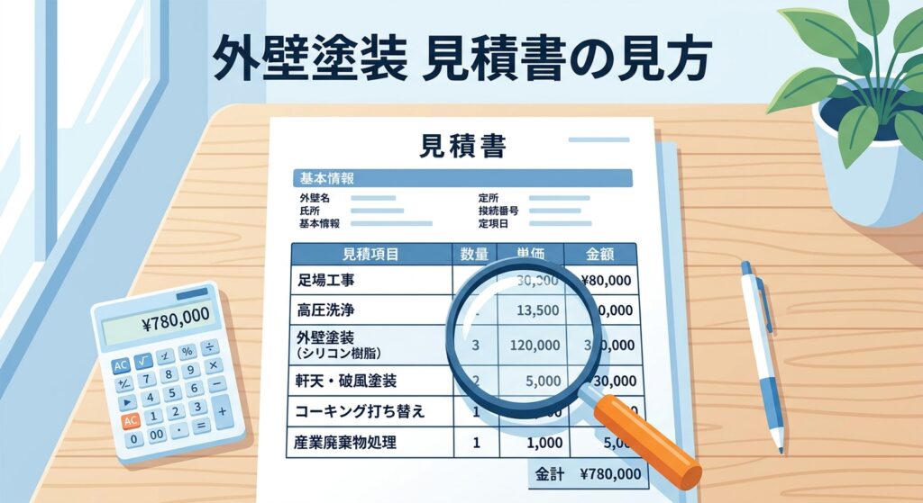 外壁塗装の見積書の見方|プロが教える要チェック項目