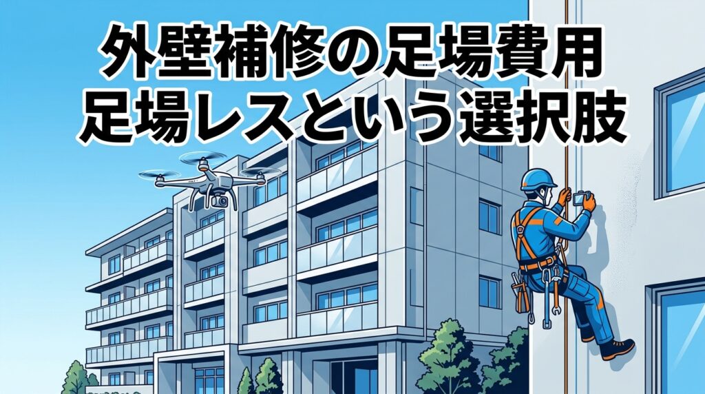 外壁補修の足場費用｜足場レスで抑える方法