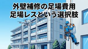 外壁補修の足場費用｜足場レスで抑える方法