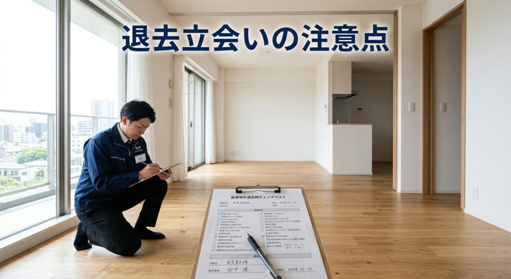 退去立会いの注意点|当日までに準備すべき5つのこと